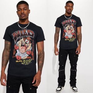 2/$30 Fashion Nova Tasmanian Devil Wild About You Short Sleeve Tee - Black